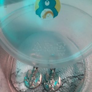 Same as copper angel earrings but silver.